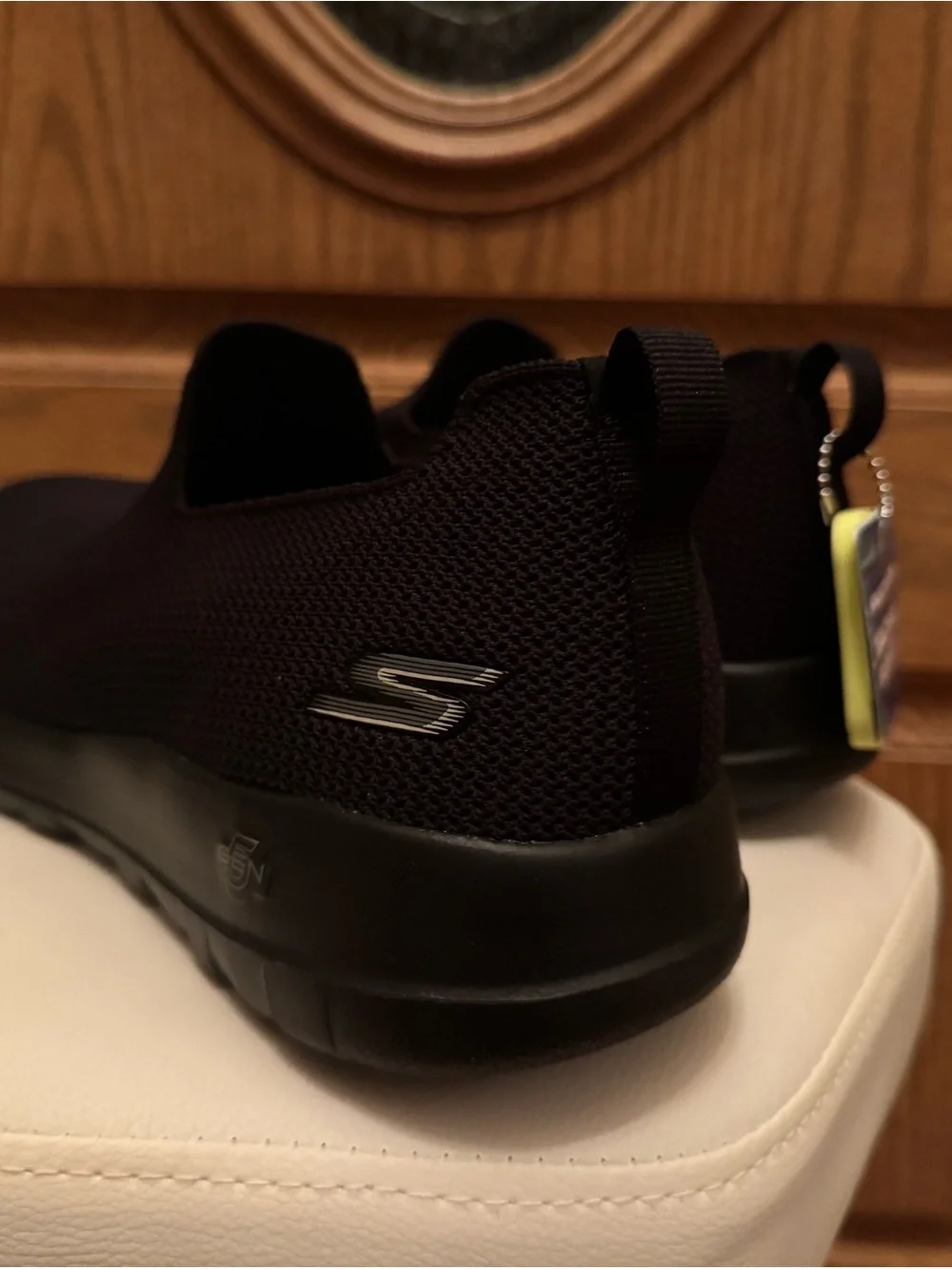 Skechers Men’s Black Slip-On Knit Loafers